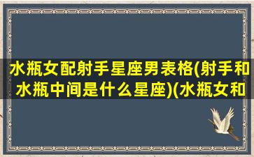 水瓶女配射手星座男表格(射手和水瓶中间是什么星座)(水瓶女和射手男匹配度)