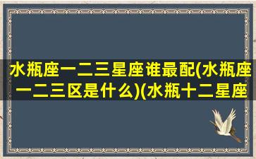 水瓶座一二三星座谁最配(水瓶座一二三区是什么)(水瓶十二星座配对)
