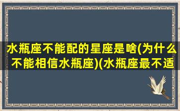 水瓶座不能配的星座是啥(为什么不能相信水瓶座)(水瓶座最不适合和哪个星座在一起)