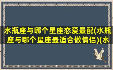 水瓶座与哪个星座恋爱最配(水瓶座与哪个星座最适合做情侣)(水瓶座和什么星座恋爱)