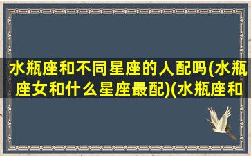 水瓶座和不同星座的人配吗(水瓶座女和什么星座最配)(水瓶座和其他星座的匹配度)