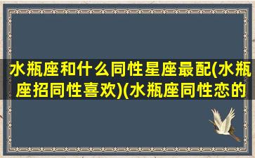 水瓶座和什么同性星座最配(水瓶座招同性喜欢)(水瓶座同性恋的表现)