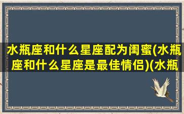 水瓶座和什么星座配为闺蜜(水瓶座和什么星座是最佳情侣)(水瓶座跟什么星座是闺蜜)