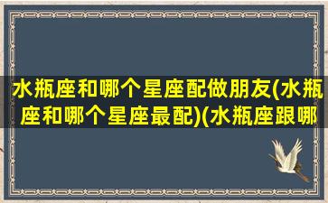 水瓶座和哪个星座配做朋友(水瓶座和哪个星座最配)(水瓶座跟哪个星座最配了)