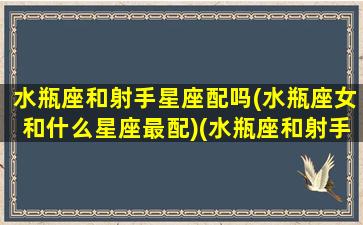 水瓶座和射手星座配吗(水瓶座女和什么星座最配)(水瓶座和射手座配对码)