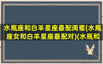 水瓶座和白羊星座最配闺蜜(水瓶座女和白羊星座最配对)(水瓶和白羊的闺蜜值)