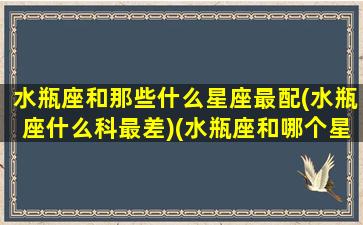 水瓶座和那些什么星座最配(水瓶座什么科最差)(水瓶座和哪个星座最搭配)