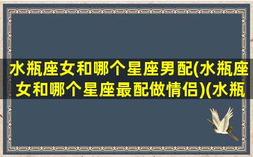 水瓶座女和哪个星座男配(水瓶座女和哪个星座最配做情侣)(水瓶座女和什么星座最配男朋友)