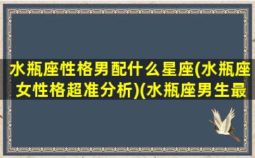 水瓶座性格男配什么星座(水瓶座女性格超准分析)(水瓶座男生最配的星座女)