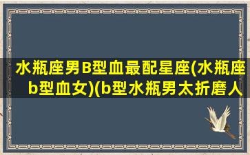 水瓶座男B型血最配星座(水瓶座b型血女)(b型水瓶男太折磨人了)