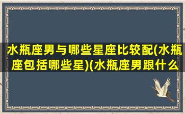 水瓶座男与哪些星座比较配(水瓶座包括哪些星)(水瓶座男跟什么星座配)