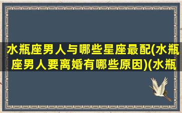 水瓶座男人与哪些星座最配(水瓶座男人要离婚有哪些原因)(水瓶男和什么星座最配结婚)