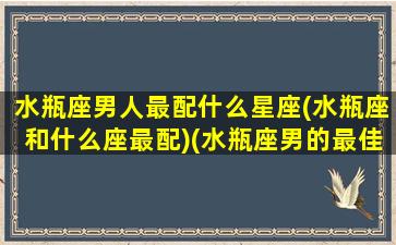 水瓶座男人最配什么星座(水瓶座和什么座最配)(水瓶座男的最佳配对星座)