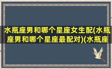 水瓶座男和哪个星座女生配(水瓶座男和哪个星座最配对)(水瓶座男和那个星座配)