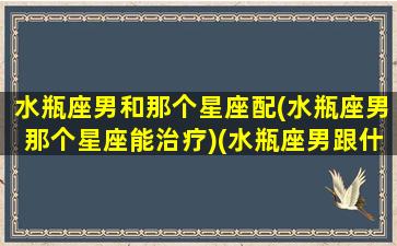 水瓶座男和那个星座配(水瓶座男那个星座能治疗)(水瓶座男跟什么星座合适)