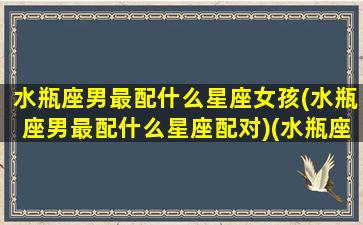 水瓶座男最配什么星座女孩(水瓶座男最配什么星座配对)(水瓶座男配什么星座最好)