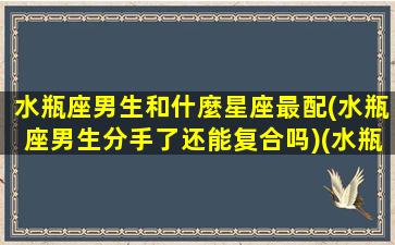 水瓶座男生和什麼星座最配(水瓶座男生分手了还能复合吗)(水瓶男生和哪个星座最配)