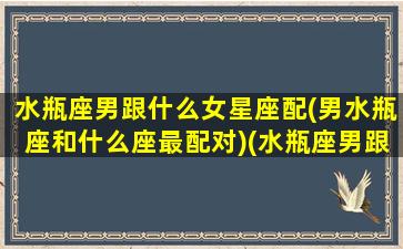 水瓶座男跟什么女星座配(男水瓶座和什么座最配对)(水瓶座男跟哪个星座女最配)