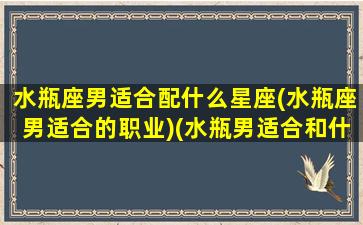 水瓶座男适合配什么星座(水瓶座男适合的职业)(水瓶男适合和什么星座在一起)