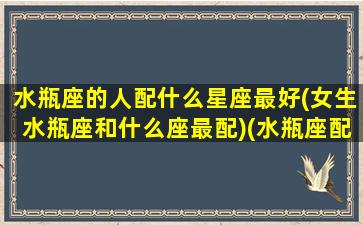 水瓶座的人配什么星座最好(女生水瓶座和什么座最配)(水瓶座配哪个星座女)