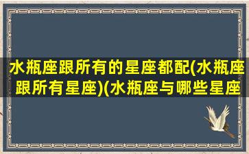 水瓶座跟所有的星座都配(水瓶座跟所有星座)(水瓶座与哪些星座匹配)