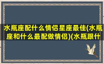 水瓶座配什么情侣星座最佳(水瓶座和什么最配做情侣)(水瓶跟什么座是情侣最配)