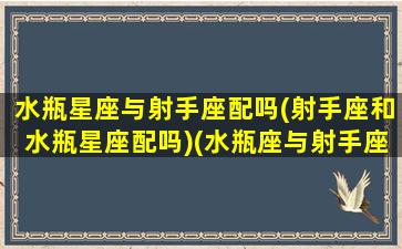 水瓶星座与射手座配吗(射手座和水瓶星座配吗)(水瓶座与射手座的匹配度)