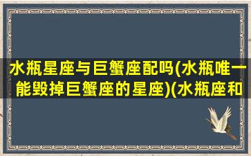 水瓶星座与巨蟹座配吗(水瓶唯一能毁掉巨蟹座的星座)(水瓶座和巨蟹星座最配对)