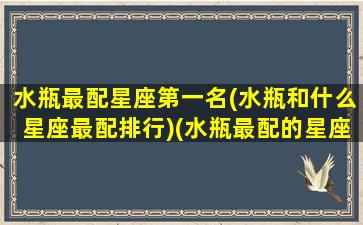 水瓶最配星座第一名(水瓶和什么星座最配排行)(水瓶最配的星座是什么)