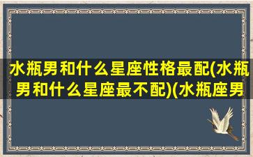 水瓶男和什么星座性格最配(水瓶男和什么星座最不配)(水瓶座男和什么星座最搭)