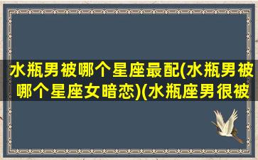 水瓶男被哪个星座最配(水瓶男被哪个星座女暗恋)(水瓶座男很被动吗)