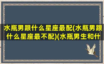 水瓶男跟什么星座最配(水瓶男跟什么星座最不配)(水瓶男生和什么星座最配对)