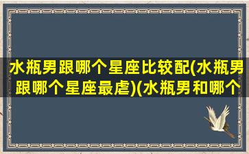 水瓶男跟哪个星座比较配(水瓶男跟哪个星座最虐)(水瓶男和哪个星座最匹配)