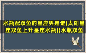 水瓶配双鱼的星座男是谁(太阳星座双鱼上升星座水瓶)(水瓶双鱼配不配)