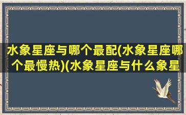 水象星座与哪个最配(水象星座哪个最慢热)(水象星座与什么象星座比较配)