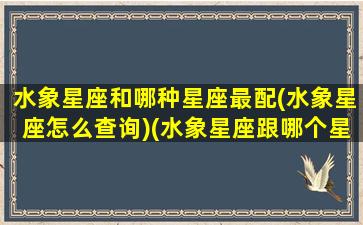 水象星座和哪种星座最配(水象星座怎么查询)(水象星座跟哪个星座配)