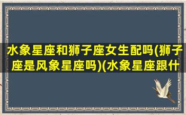 水象星座和狮子座女生配吗(狮子座是风象星座吗)(水象星座跟什么星座配)