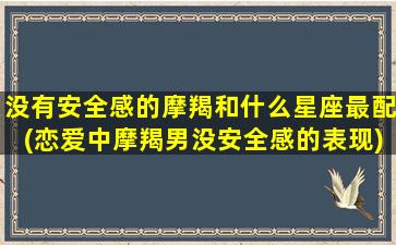 没有安全感的摩羯和什么星座最配(恋爱中摩羯男没安全感的表现)(摩羯男对待没有安全感的女友)