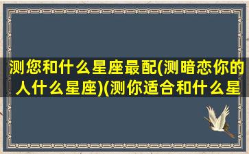 测您和什么星座最配(测暗恋你的人什么星座)(测你适合和什么星座在一起)