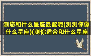 测您和什么星座最配呢(测测你像什么星座)(测你适合和什么星座在一起)