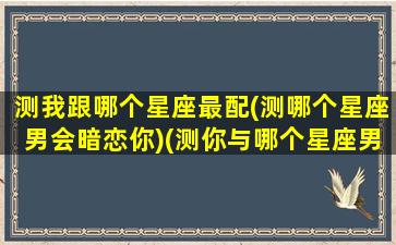 测我跟哪个星座最配(测哪个星座男会暗恋你)(测你与哪个星座男有缘分)