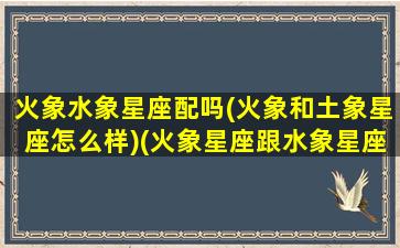 火象水象星座配吗(火象和土象星座怎么样)(火象星座跟水象星座合得来吗)