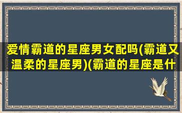 爱情霸道的星座男女配吗(霸道又温柔的星座男)(霸道的星座是什么星座)