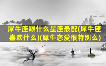 犀牛座跟什么星座最配(犀牛座喜欢什么)(犀牛恋爱很特别么)