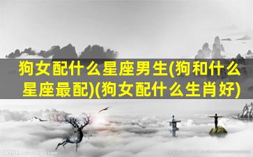 狗女配什么星座男生(狗和什么星座最配)(狗女配什么生肖好)