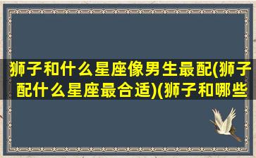 狮子和什么星座像男生最配(狮子配什么星座最合适)(狮子和哪些星座最配)