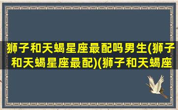 狮子和天蝎星座最配吗男生(狮子和天蝎星座最配)(狮子和天蝎座,合得来吗)