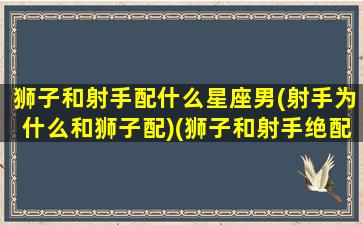 狮子和射手配什么星座男(射手为什么和狮子配)(狮子和射手绝配)