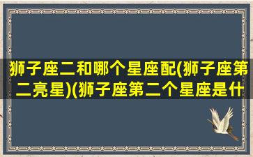 狮子座二和哪个星座配(狮子座第二亮星)(狮子座第二个星座是什么座)