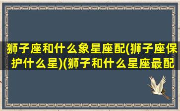 狮子座和什么象星座配(狮子座保护什么星)(狮子和什么星座最配排行)